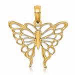 14K Butterfly Charm - Lifestyle View