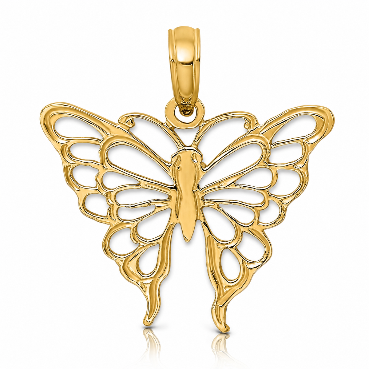 14K Butterfly Charm - Lifestyle View