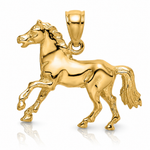 14K 3-D Horse Charm - Lifestyle View