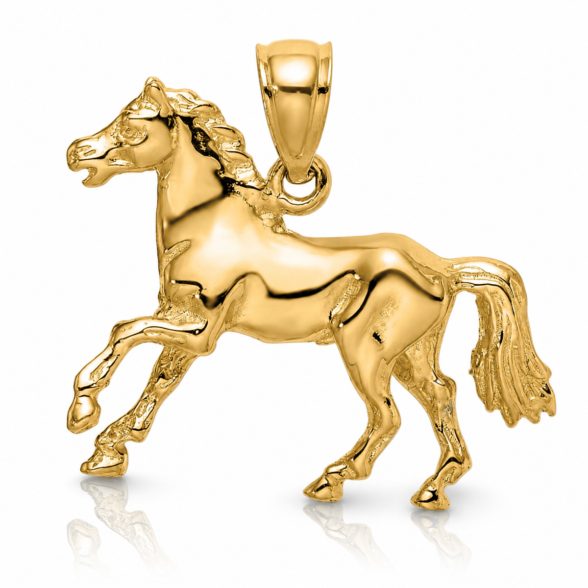 14K 3-D Horse Charm - Lifestyle View