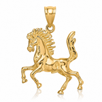 14K 3-D Horse Charm - Lifestyle View