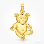14k Reversible Teddy Bear Charm - Lifestyle View
