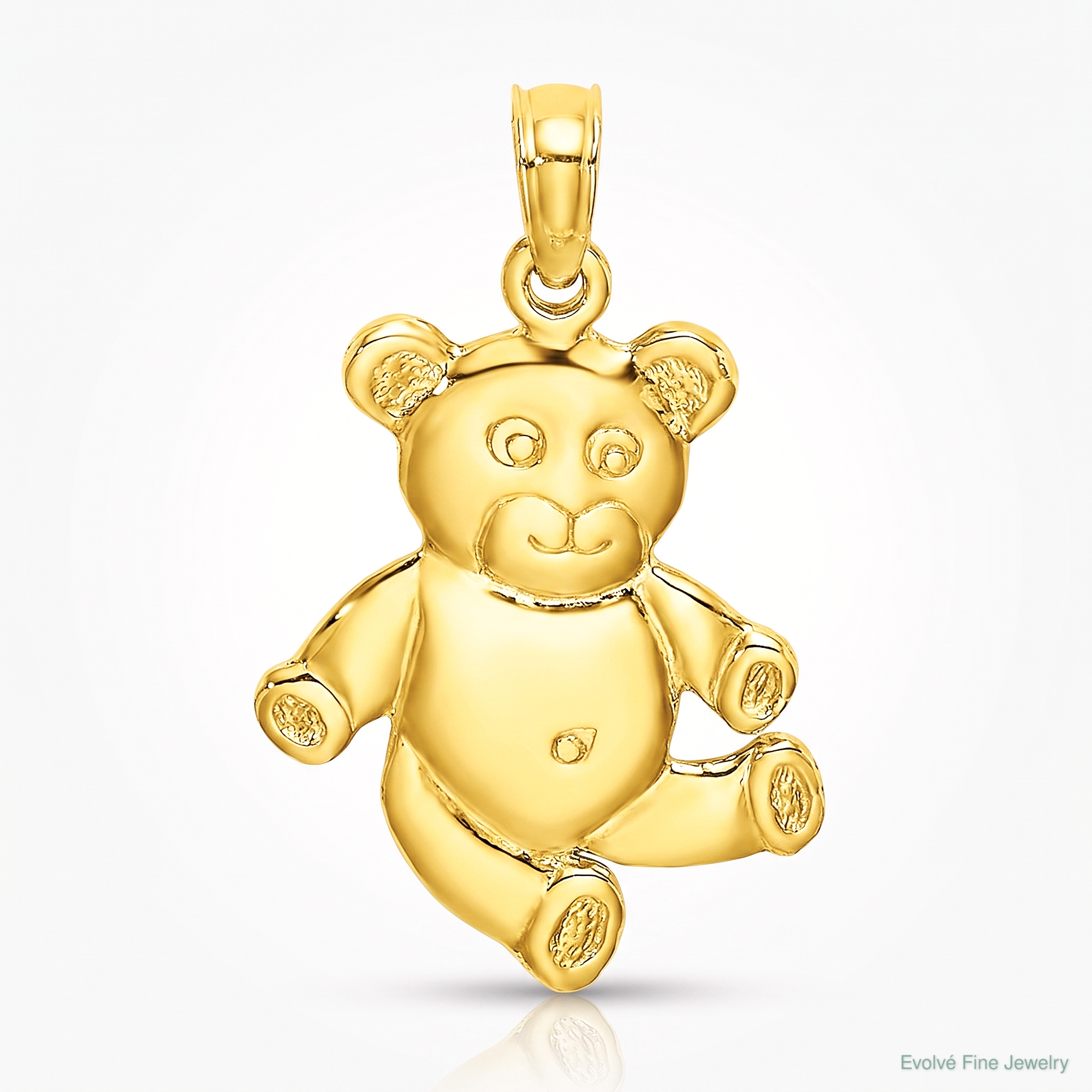14k Reversible Teddy Bear Charm - Lifestyle View