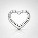 14K White Gold Mini Floating Heart Slide - Lifestyle View