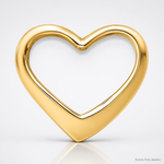 14K Floating Heart Charm - Lifestyle View