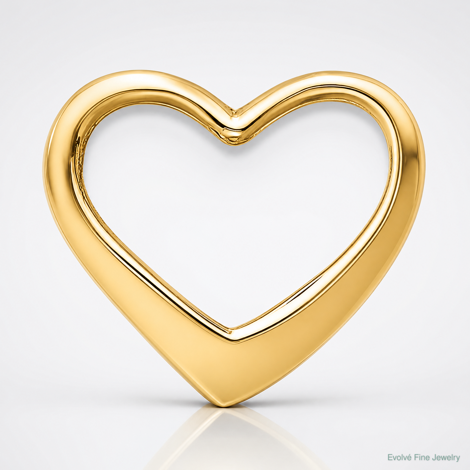 14K Floating Heart Charm - Lifestyle View