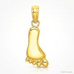 14K Polished Foot Charm - Lifestyle View