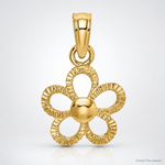 14k Mini Daisy Flower Charm - Lifestyle View