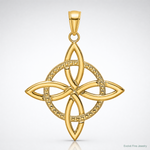 14k Large Celtic Eternity Knot Charm - Lifestyle View