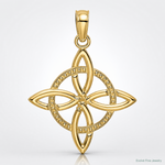 14k Small Celtic Eternity Knot Charm - Lifestyle View