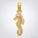 14K Mini Seahorse Charm - Lifestyle View