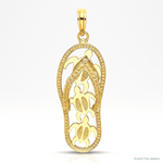 14K Triple Turtle Flip-Flop Charm - Lifestyle View