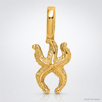 14K Mini Starfish with Fixed Bail Charm - Lifestyle View