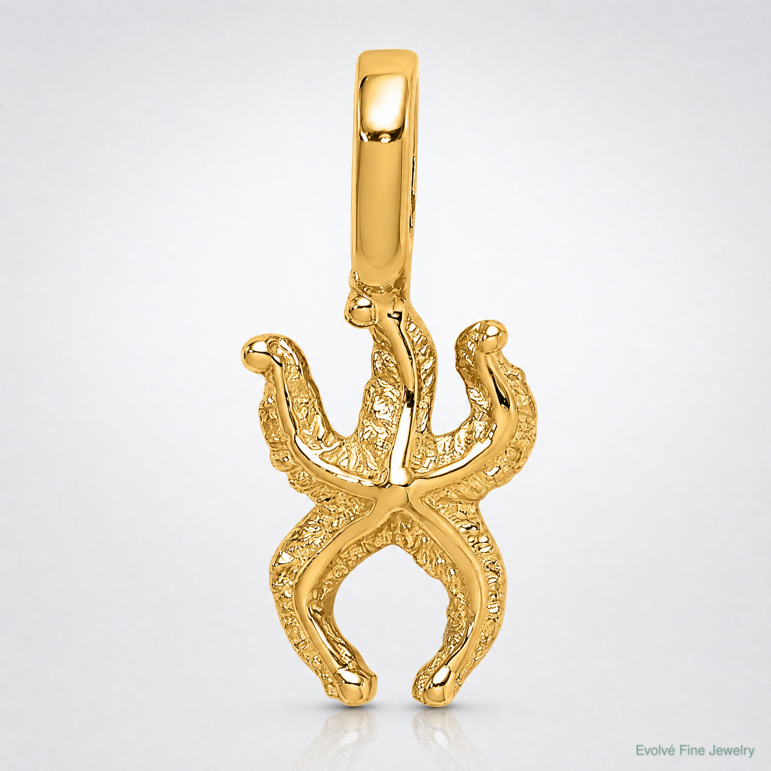14K Mini Starfish with Fixed Bail Charm - Lifestyle View