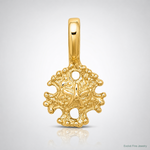14K Mini Sand Dollar with Fixed Bail Charm - Lifestyle View