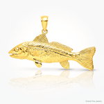 14K 3-D Red Fish Charm - Lifestyle View
