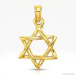14K Polished Star Of David Charm - Lifestyle View