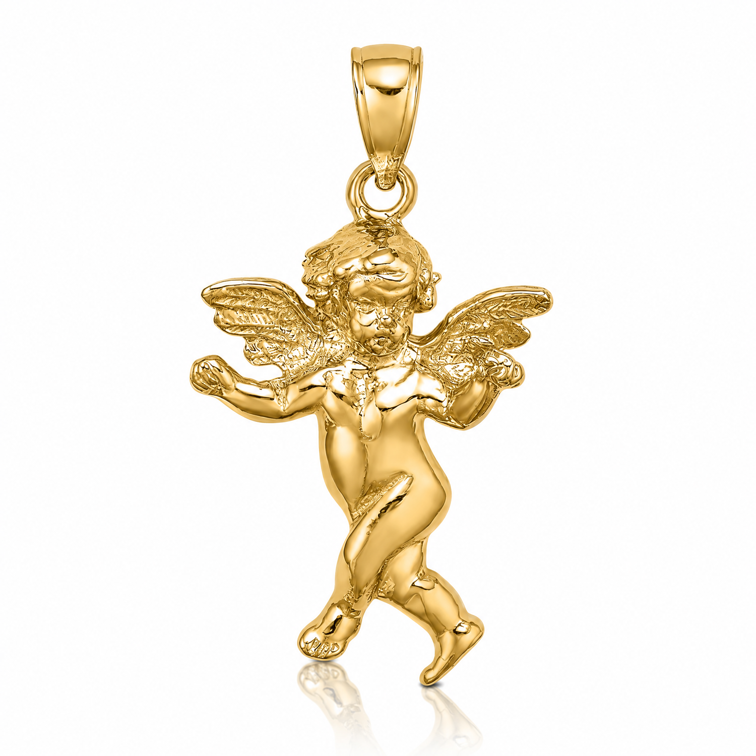 14K Guardian Angel Walking Charm - Lifestyle View