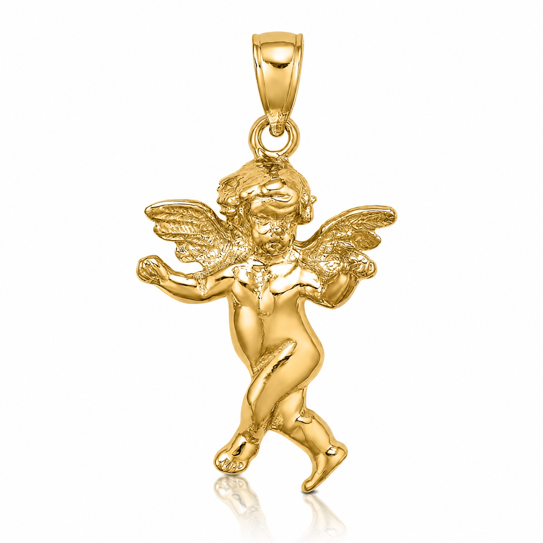 14K Guardian Angel Walking Charm - Lifestyle View