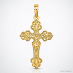 14K D/C Crucifix W /Fancy Tips Charm - Lifestyle View