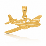 14k Cessna Plane Pendant - Lifestyle View