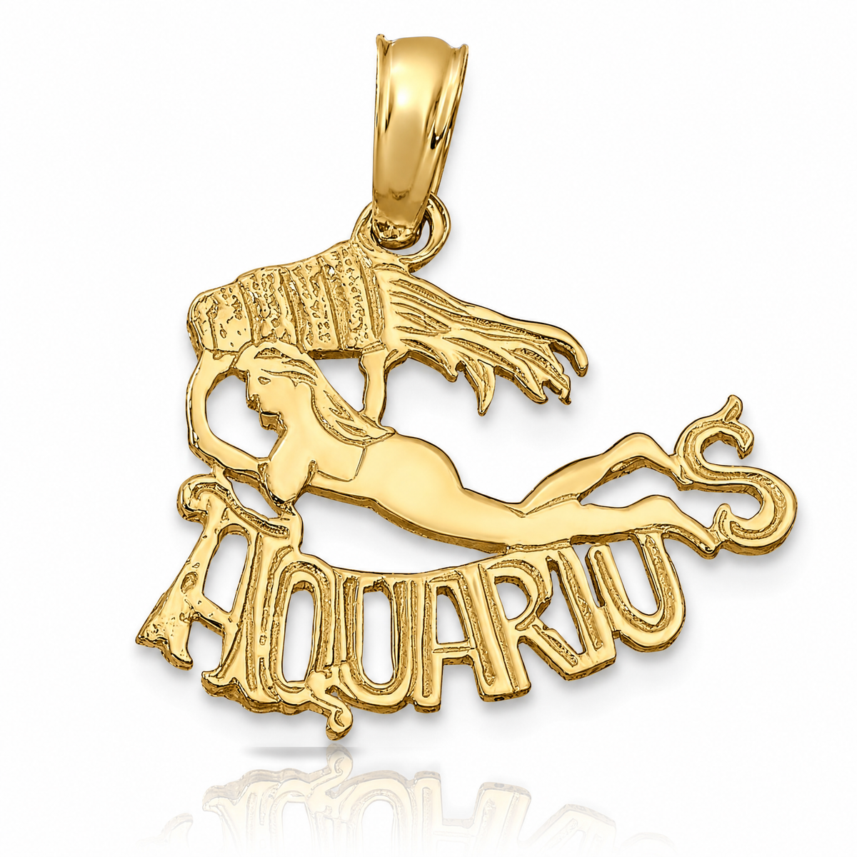 14K AQUARIUS Zodiac Charm - Lifestyle View