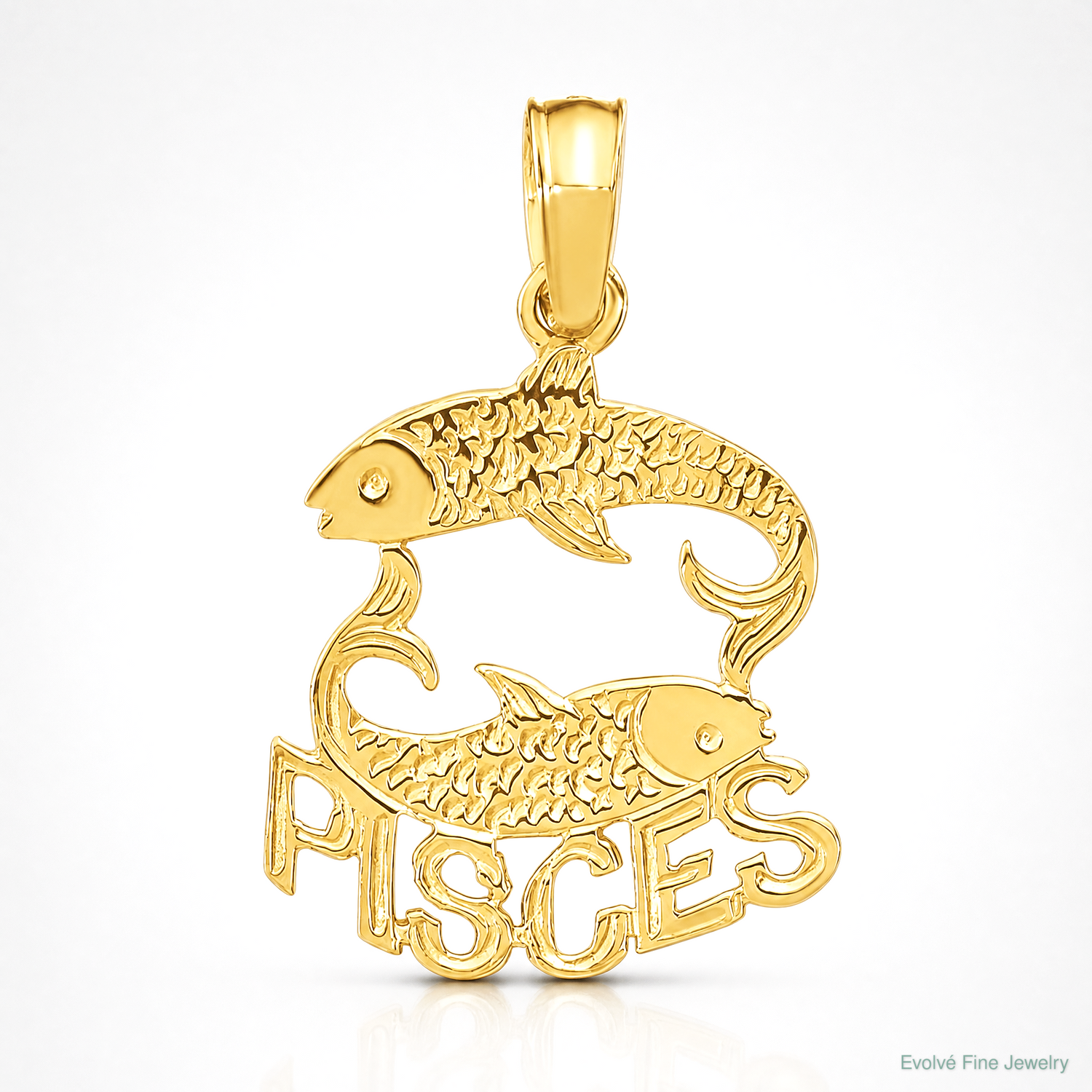 14K PISCES Zodiac Charm - Lifestyle View