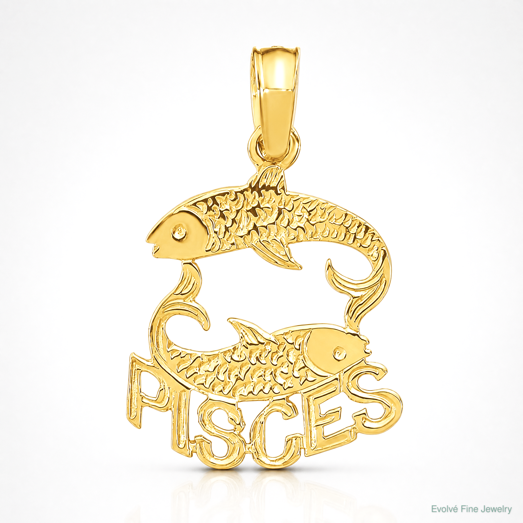 14K PISCES Zodiac Charm - Lifestyle View