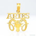 14K ARIES Zodiac Charm - Lifestyle View