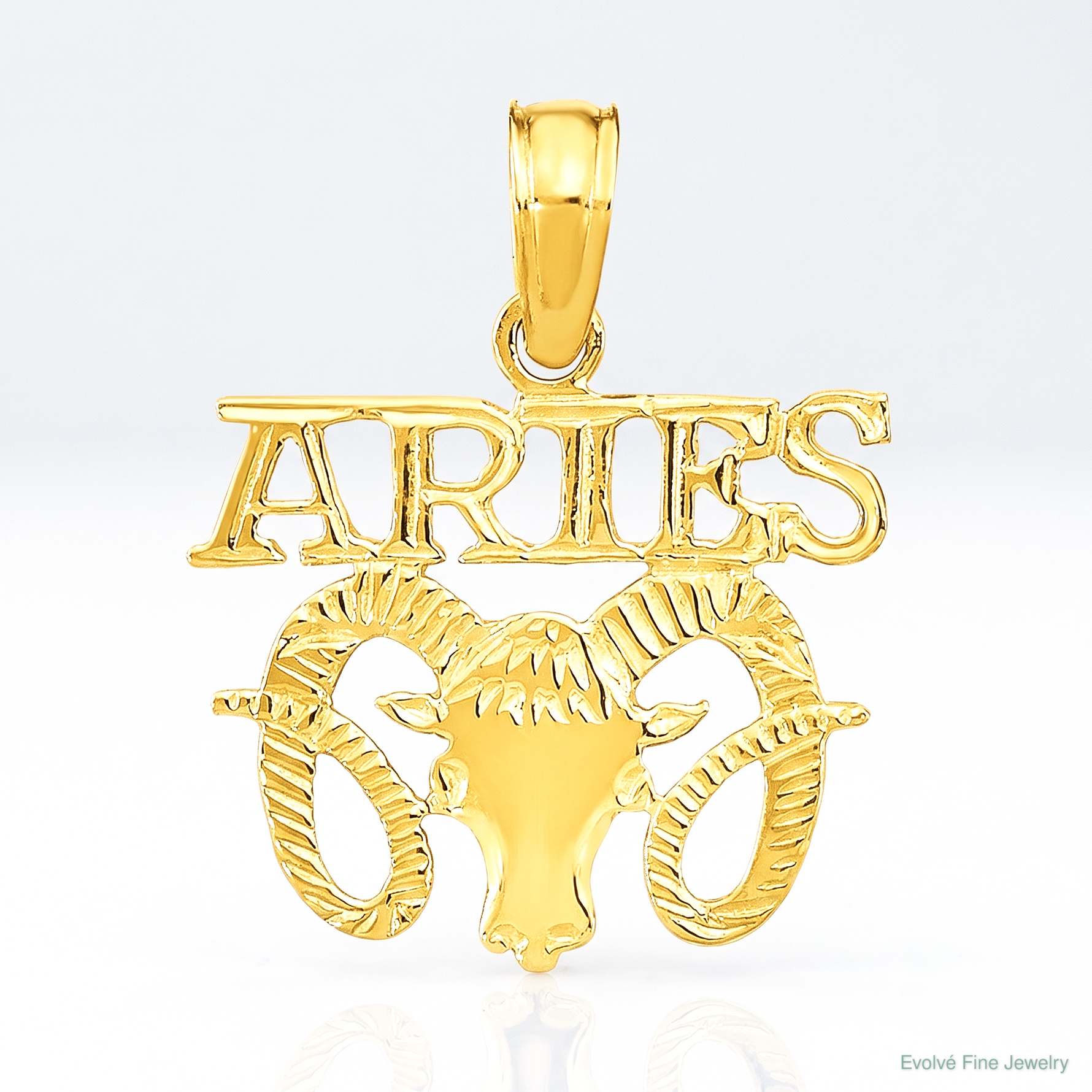 14K ARIES Zodiac Charm - Lifestyle View