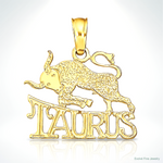 14K TAURUS Zodiac Charm - Lifestyle View