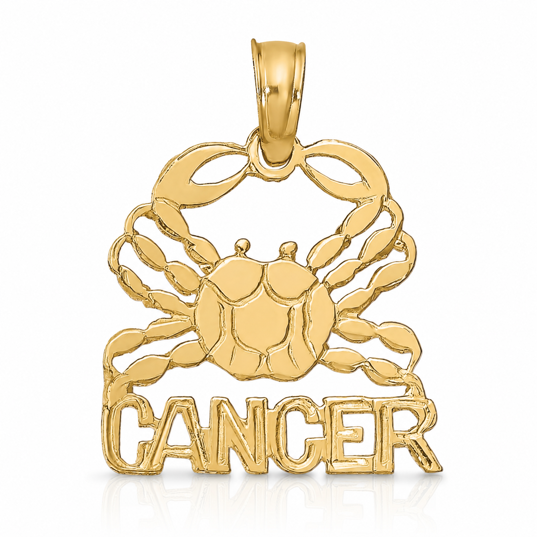 14K CANCER Zodiac Charm - Lifestyle View
