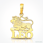 14K LEO Zodiac Charm - Lifestyle View