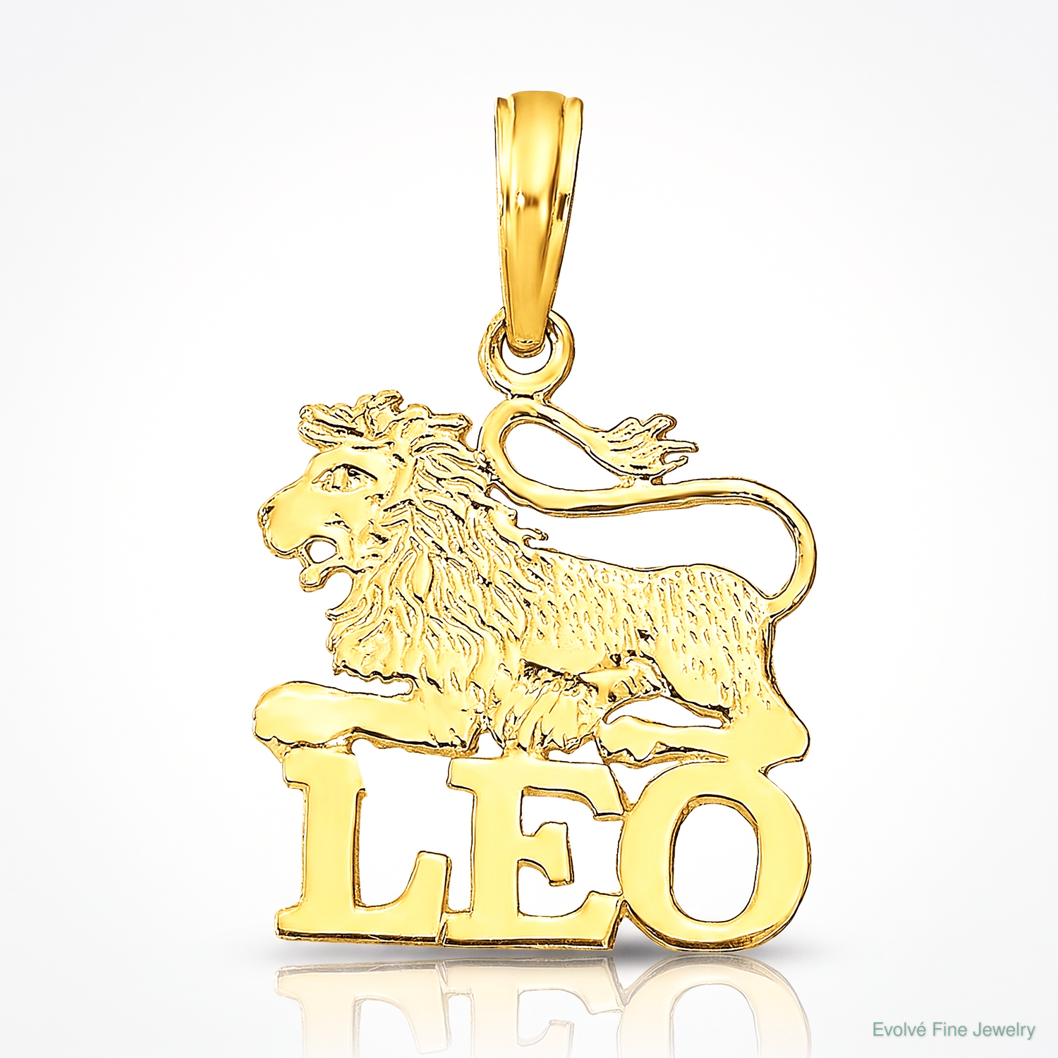14K LEO Zodiac Charm - Lifestyle View