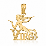 14K VIRGO Zodiac Charm - Lifestyle View