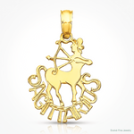 14K SAGITTARIUS Zodiac Charm - Lifestyle View