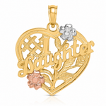 14k Two-tone w/White Rhodium 