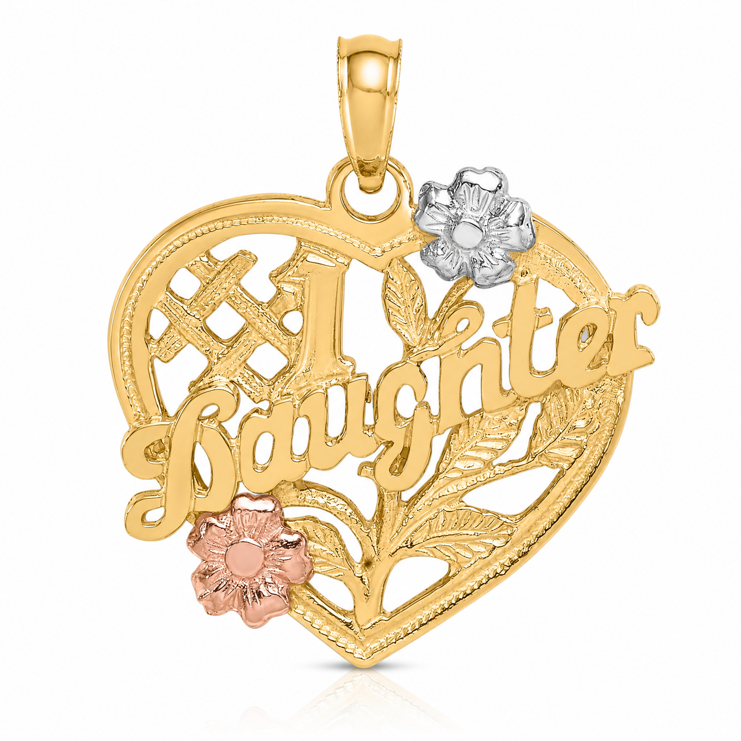 14k Two-tone w/White Rhodium 