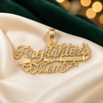 14k FIREFIGHTER'S MOM Charm - Lifestyle View