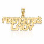 14k FIREFIGHTER'S LADY Charm - Lifestyle View