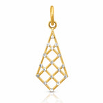 14K w/Rhodium D/C Small Criss-Cross Charm - Lifestyle View