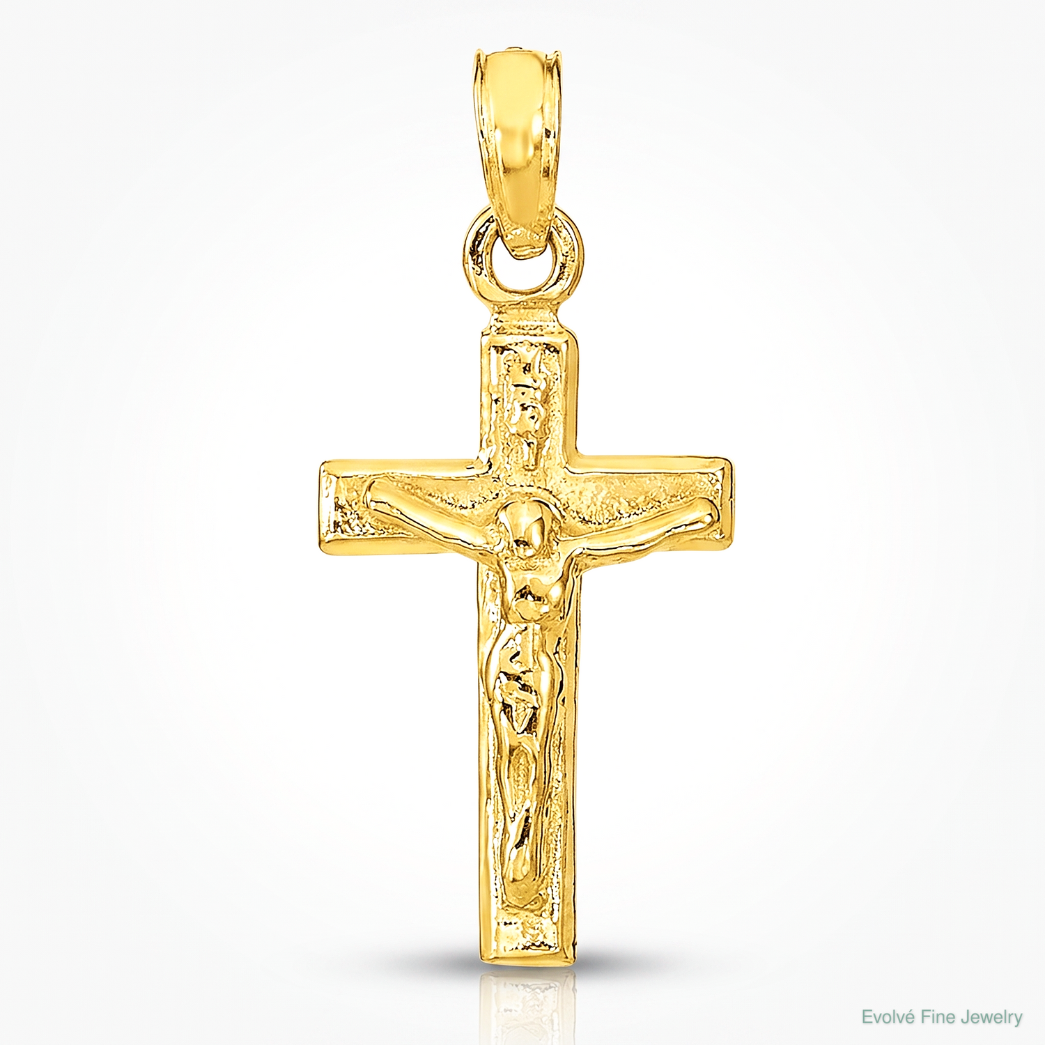 14k Crucifix Pendant - Lifestyle View