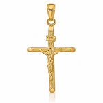 14k Crucifix Pendant - Lifestyle View