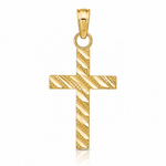 14k D/C Cross Pendant - Lifestyle View