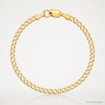 14k 3.1mm Lightweight Flat Cuban Chain - Lifestyle View