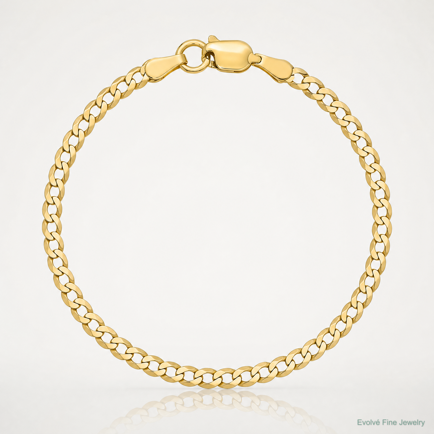14k 3.1mm Lightweight Flat Cuban Chain - Lifestyle View