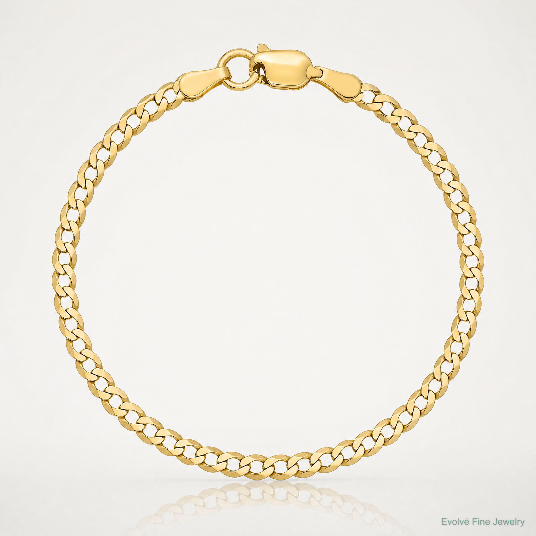 14k 3.1mm Lightweight Flat Cuban Chain - Lifestyle View