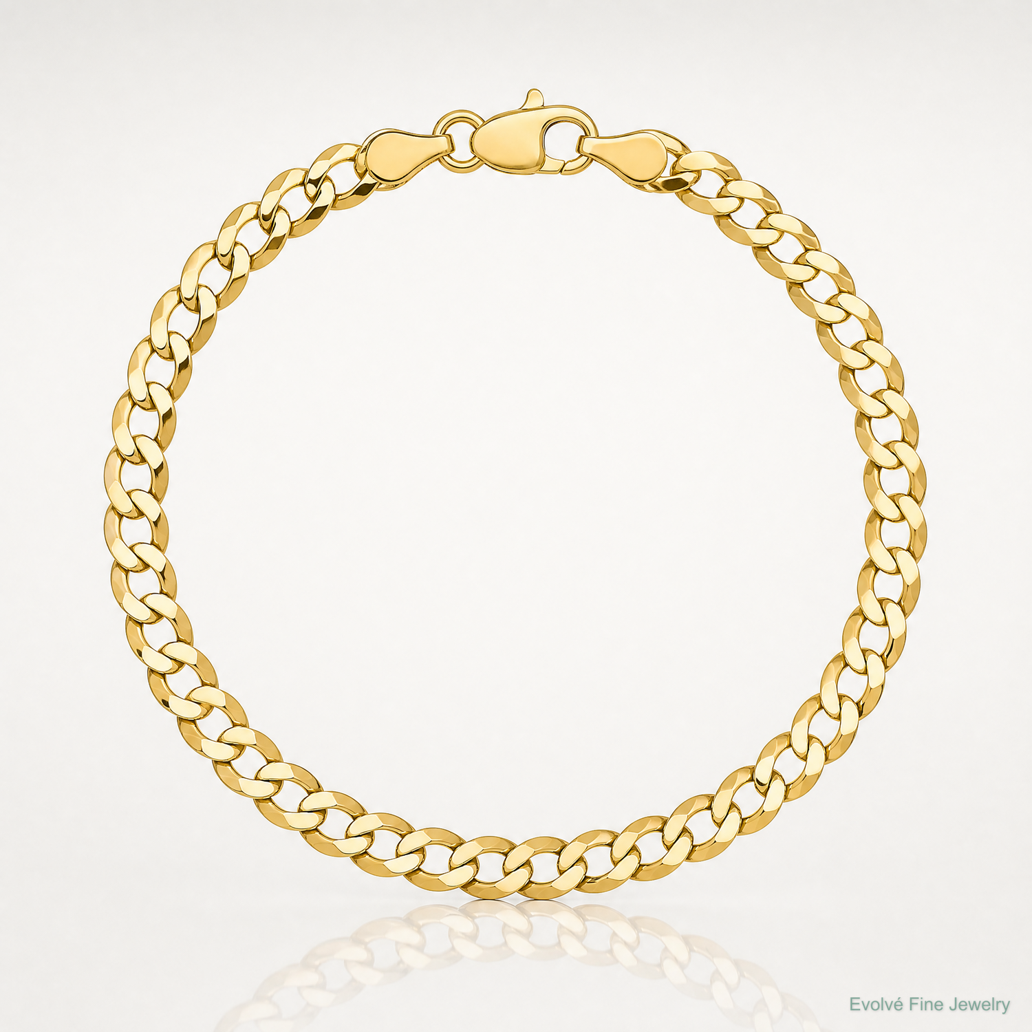14k 3.7mm Lightweight Flat Cuban Chain - Lifestyle View