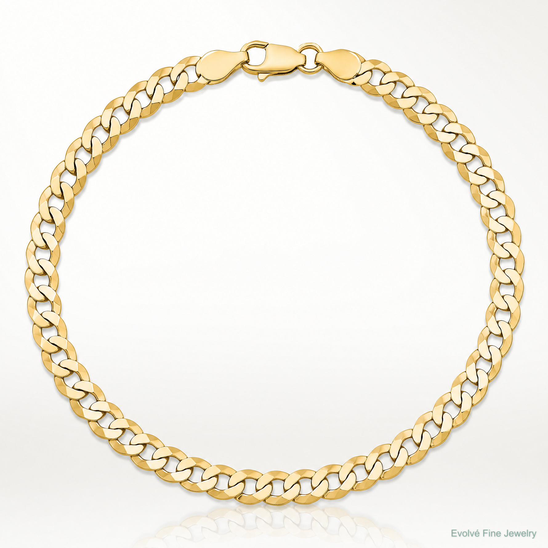 14k 4.7mm Lightweight Flat Cuban Chain - Lifestyle View