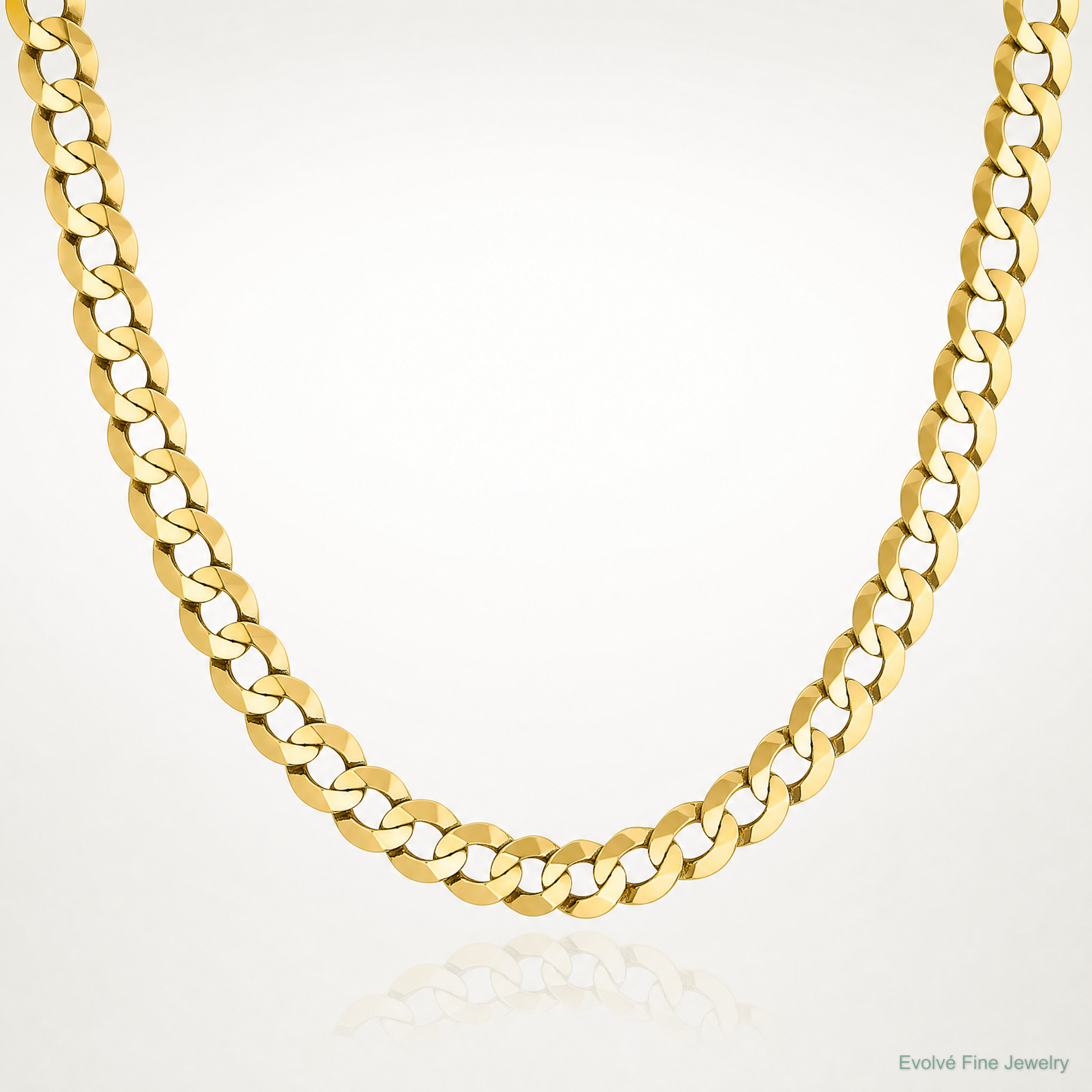 14k 5.9mm Lightweight Flat Cuban Chain - Lifestyle View